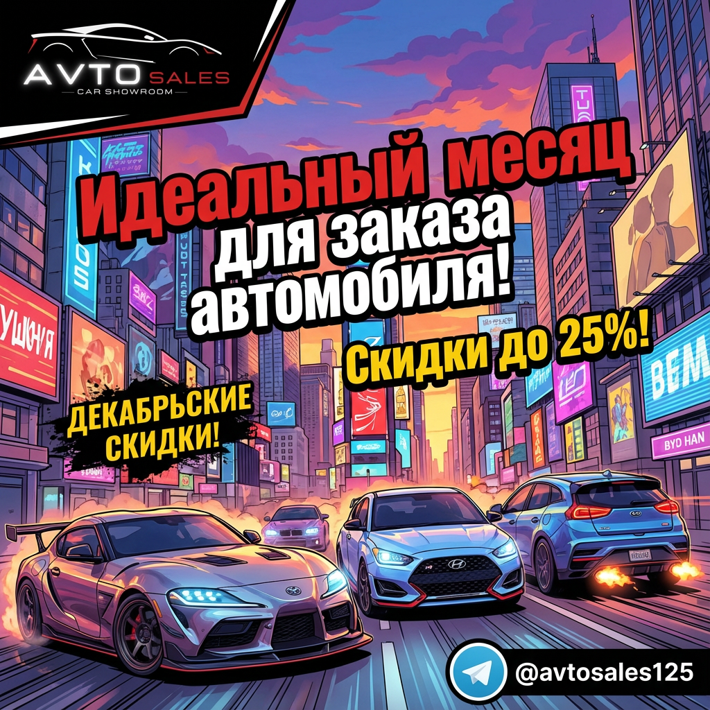 Декабрьские акции: как заказать авто из Азии по выгодной цене