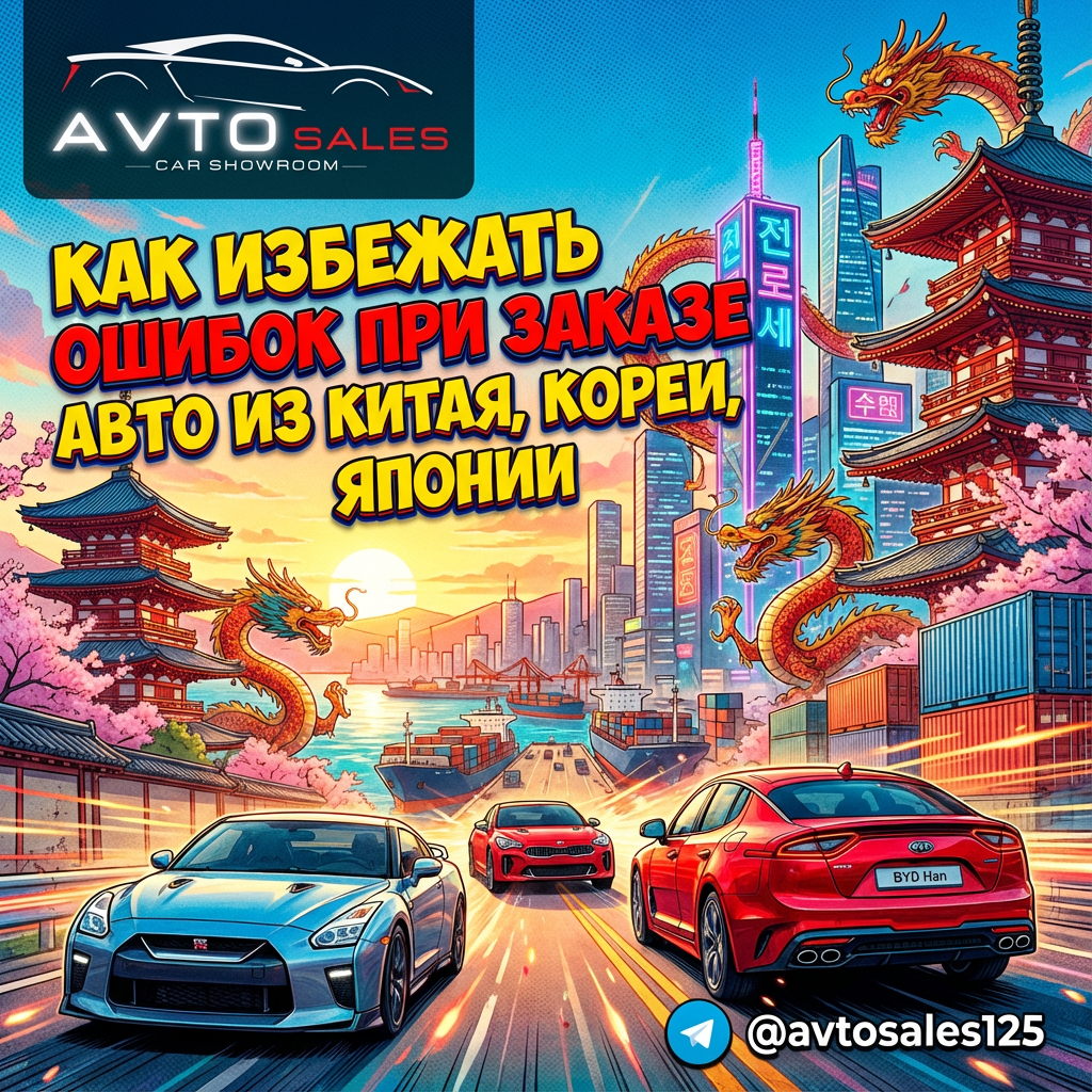 Как избежать ошибок при заказе авто из Китая, Кореи, Японии: гайд для новичков
