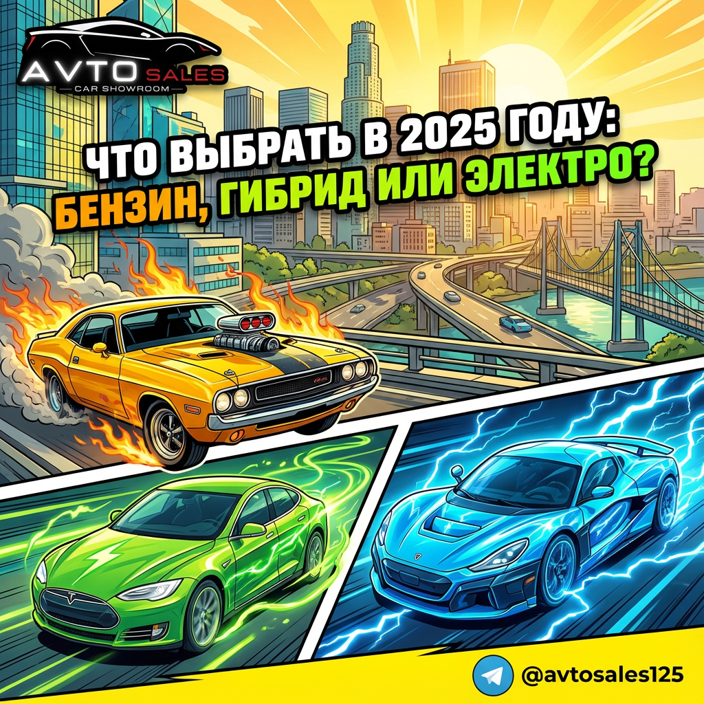 Как выбрать лучший автомобиль в 2025: бензин, гибрид или электромобиль?