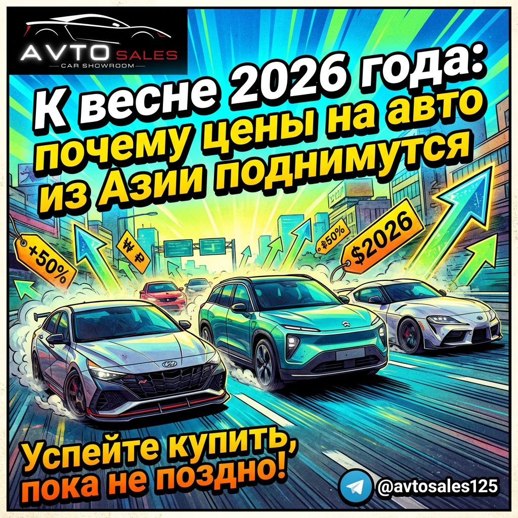 Цены на авто из Азии: почему весной 2026 года стоит покупать сейчас