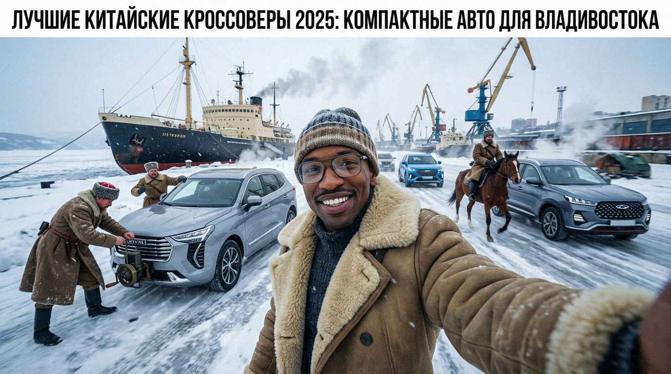 Подборка современных китайских компактных кроссоверов 2025 года на фоне города