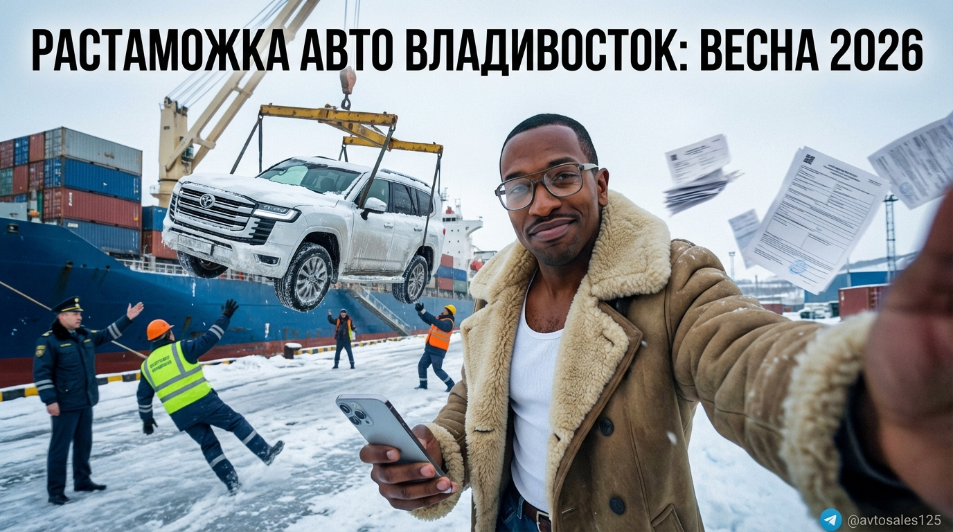 Японские автомобили в порту Владивостока, процесс таможенного оформления весной 2026 года