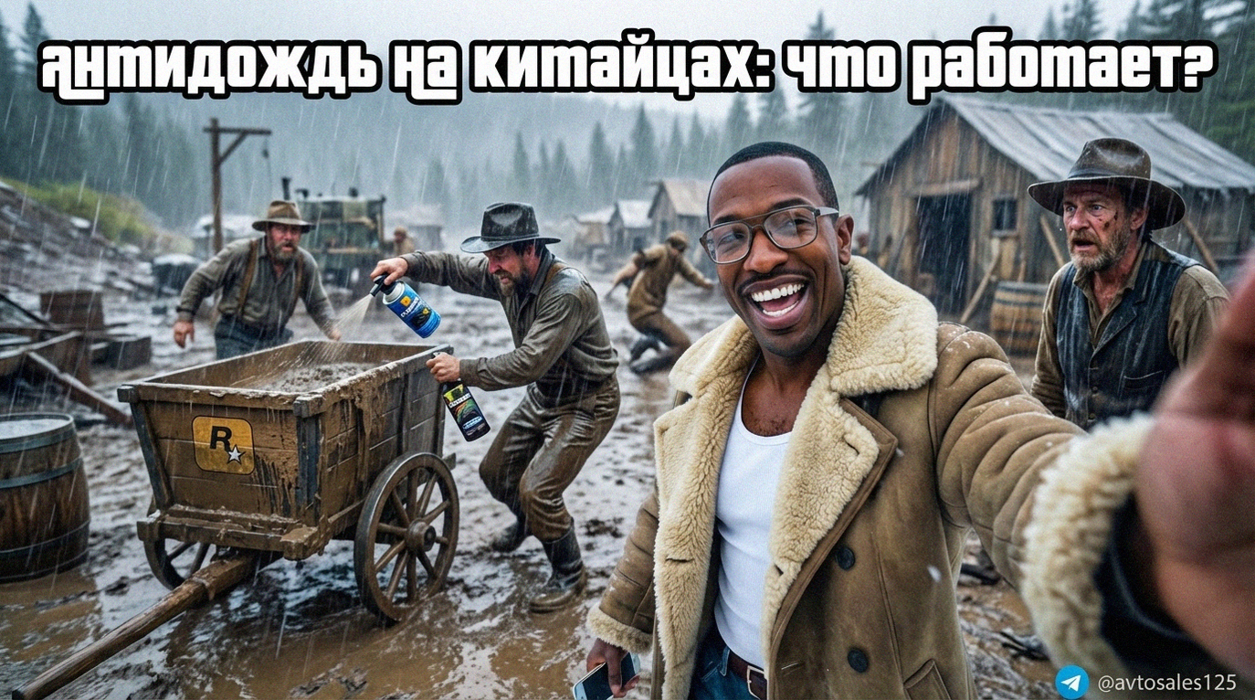 Нанесение покрытия антидождь на лобовое стекло китайского автомобиля