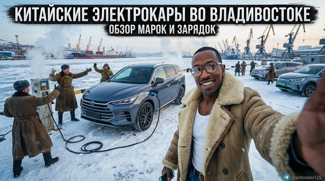 Китайские электромобили и зарядные станции во Владивостоке