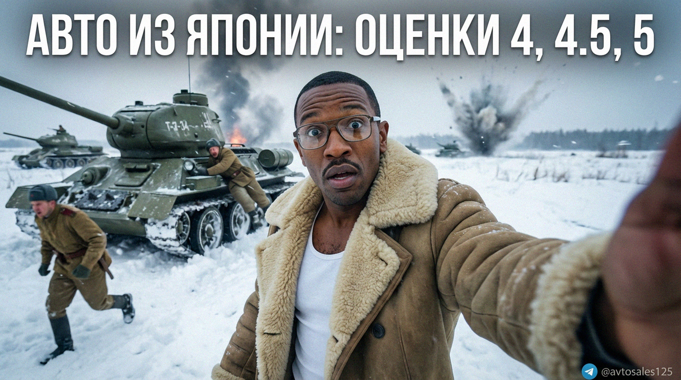 Аукционный лист японского автомобиля с оценками 4, 4.5 и 5