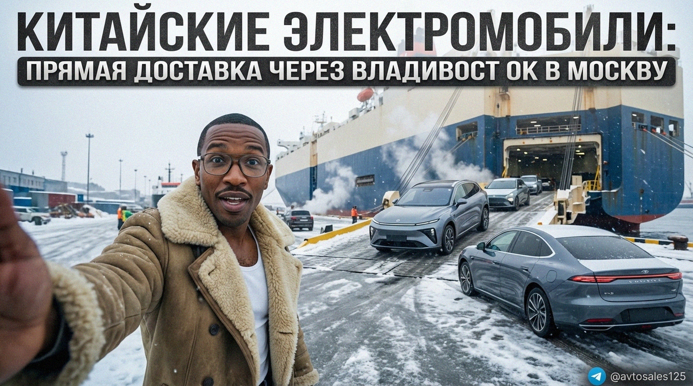 Прямая доставка новых китайских электромобилей автовозом через Владивосток в Москву