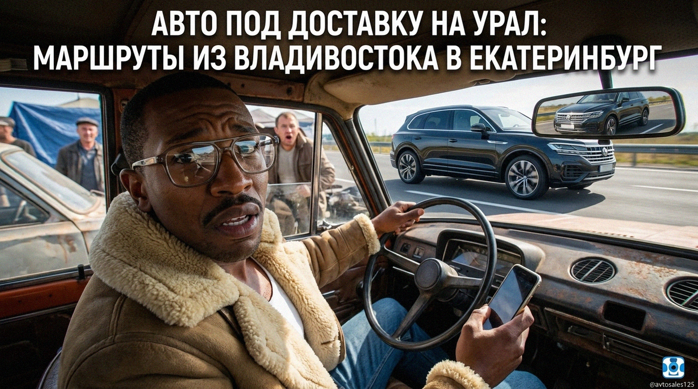 Маршрут доставки автомобилей из Владивостока в Екатеринбург