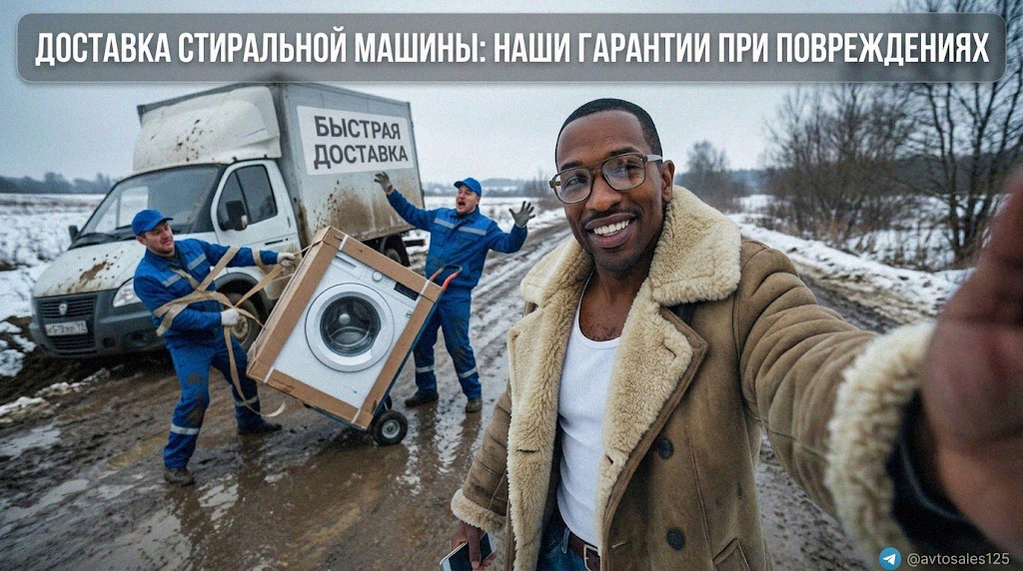 Аккуратная доставка стиральной машины с гарантией от повреждений при транспортировке