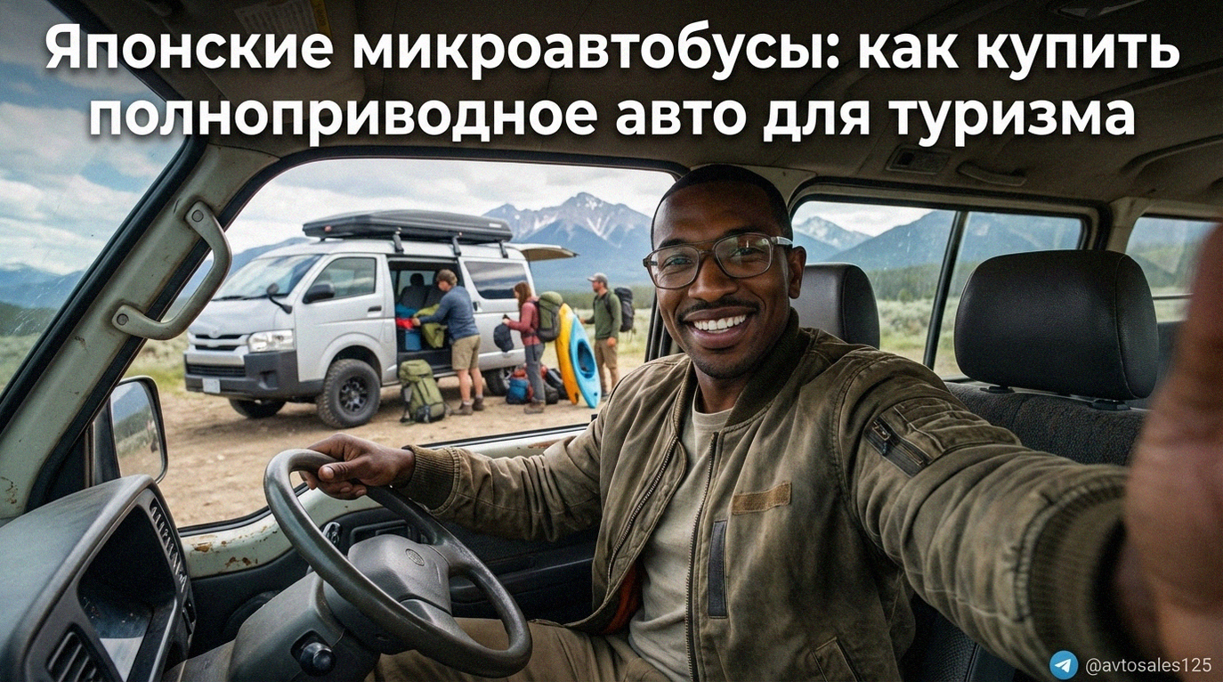 Японский полноприводный микроавтобус 4x4 для туризма и активного отдыха