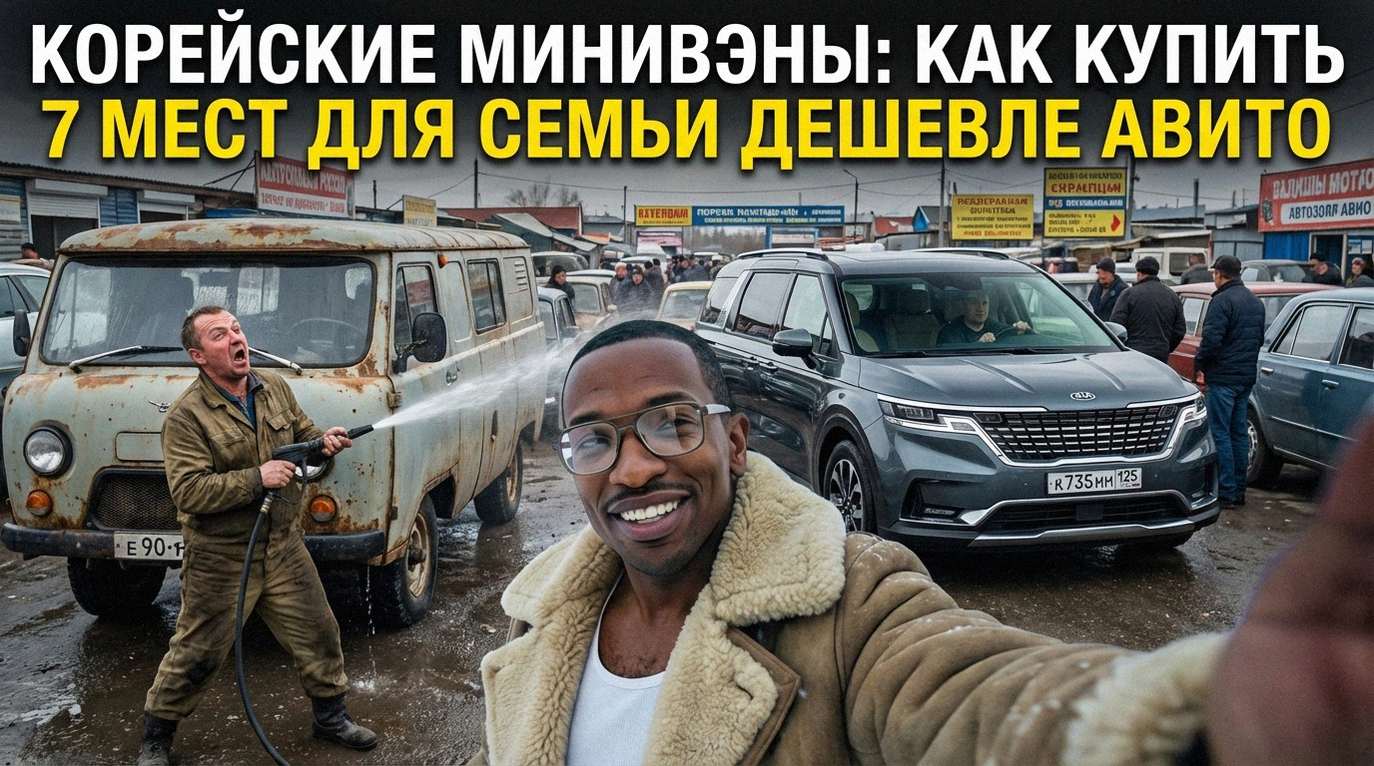 Корейский 7-местный минивэн для семьи - выгодная покупка дешевле чем на Авито