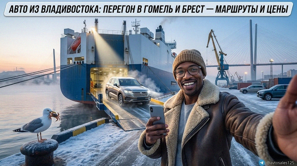 Маршруты и цены на перегон автомобилей из Владивостока в Гомель и Брест