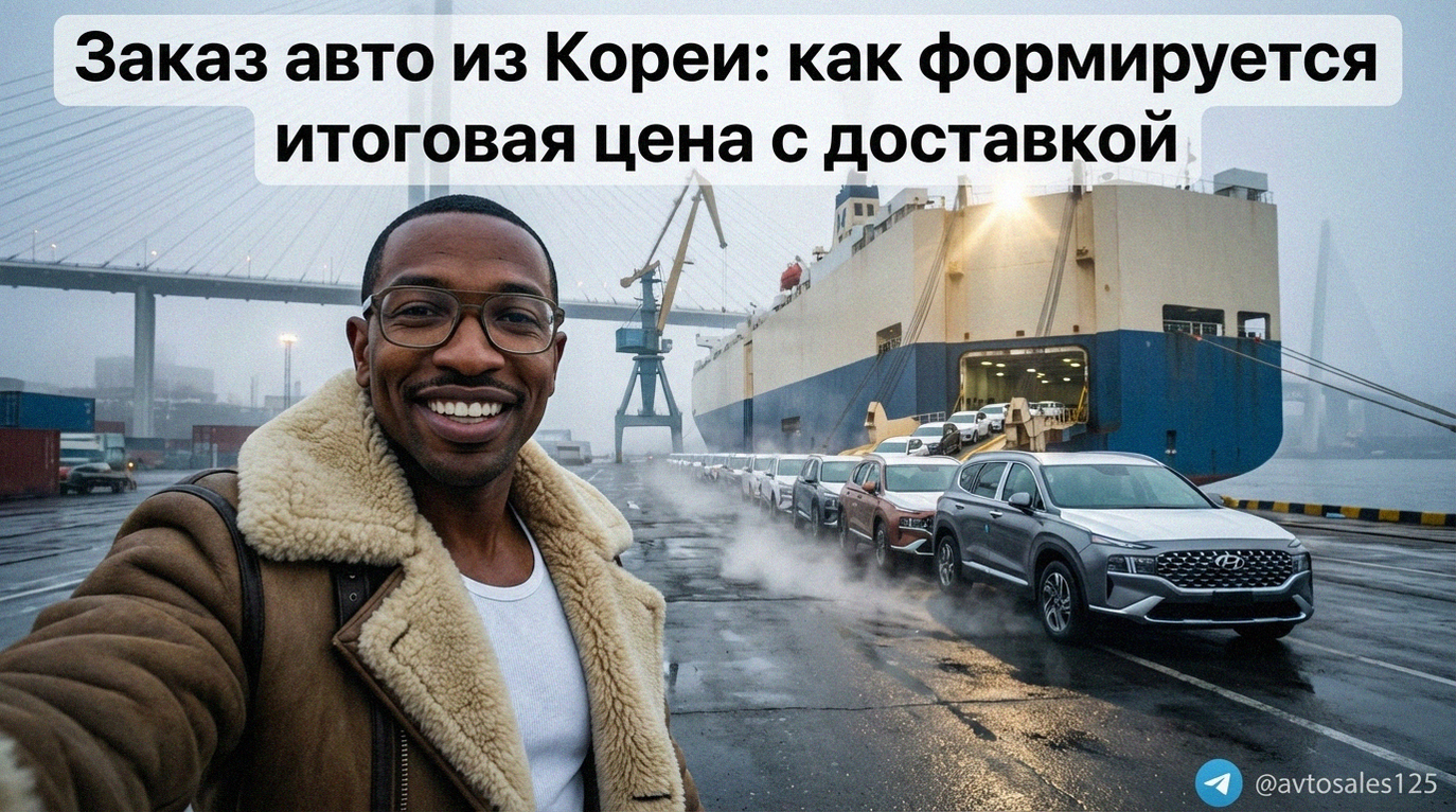 Схема расчета итоговой цены автомобиля из Кореи с учетом доставки и таможни