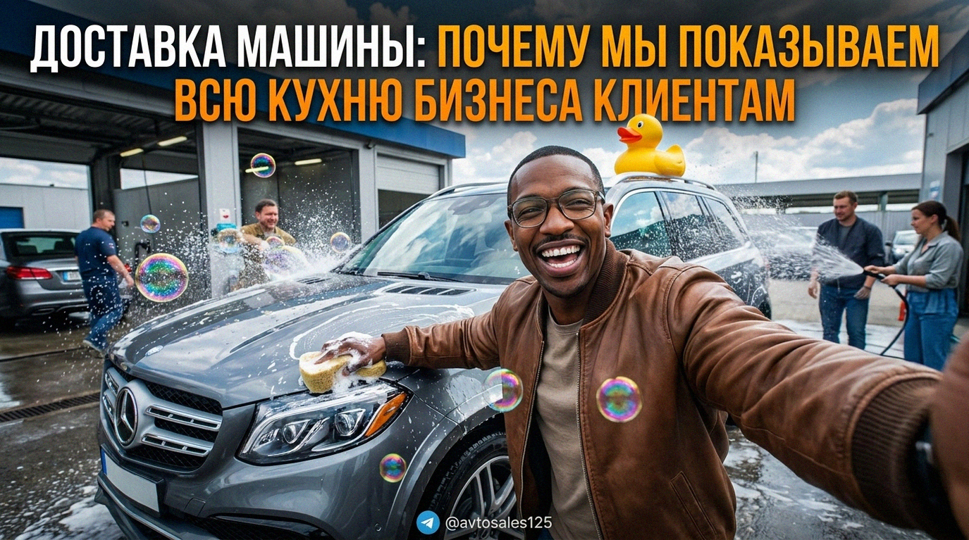 Прозрачный процесс доставки автомобиля клиенту и демонстрация внутренней кухни автобизнеса