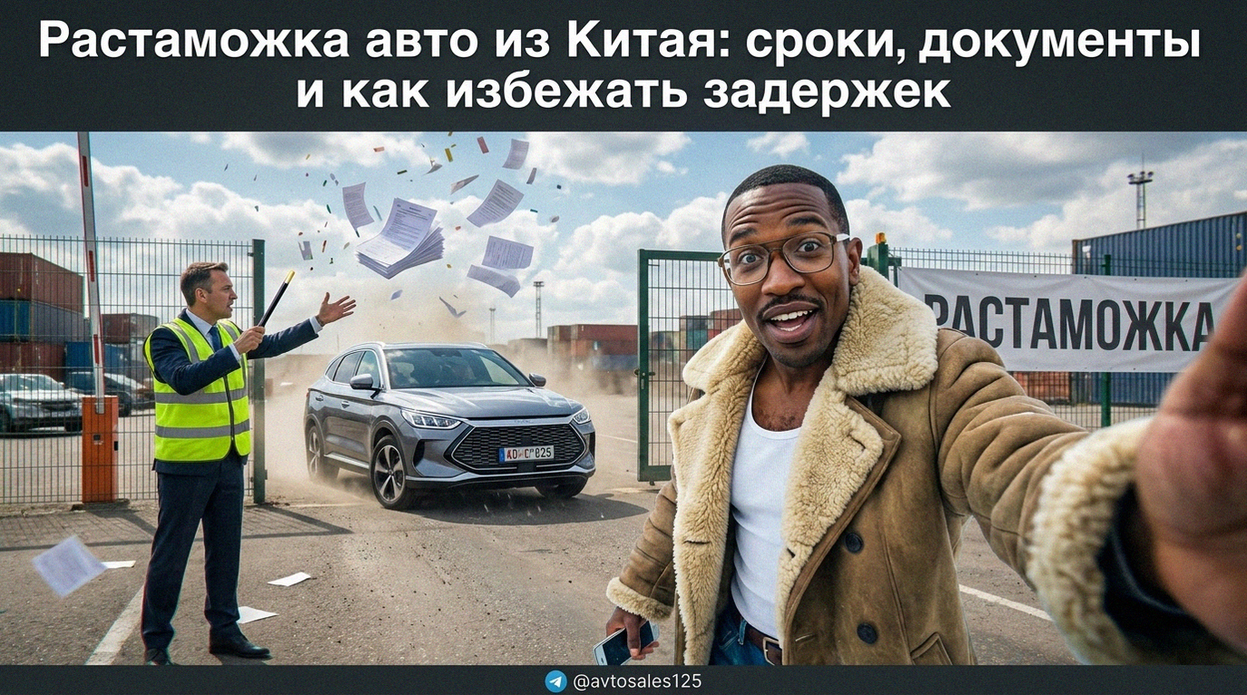 Сроки и документы для растаможки авто из Китая