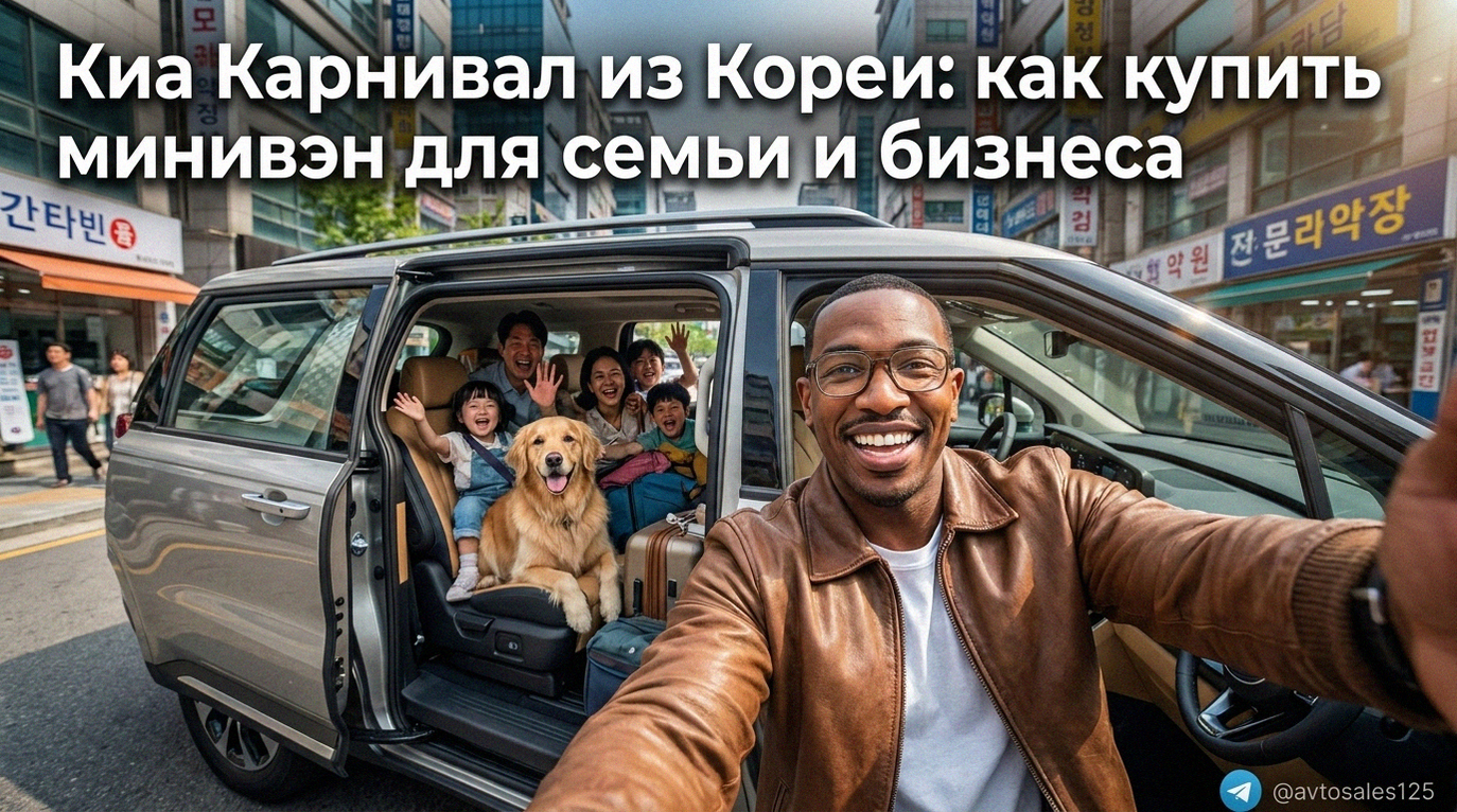 Автомобиль минивэн Киа Карнивал из Южной Кореи