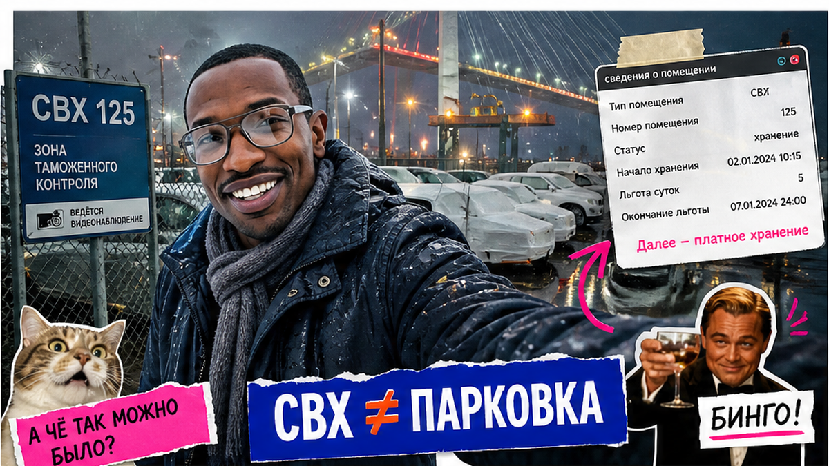 Ночной терминал Владивостока, авто под плёнкой на СВХ, золотой мост в тумане