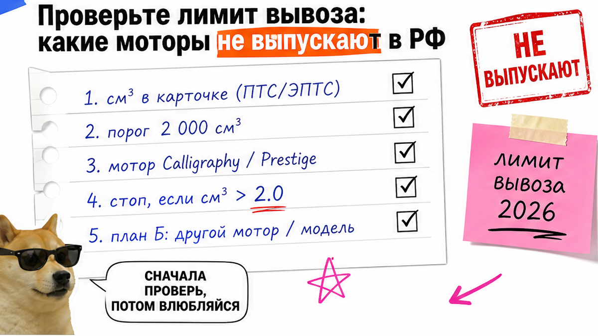 Чеклист лимита вывоза: какие моторы Palisade не выпускают в РФ
