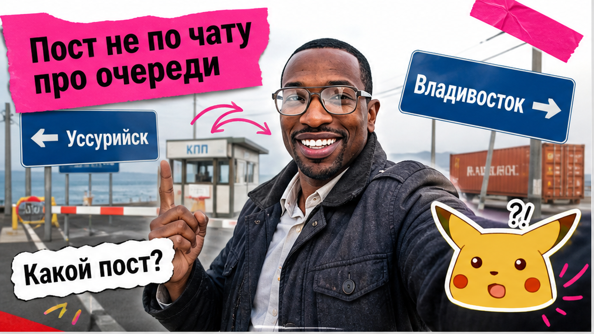 Герой Авто-Сейлс между указателями Уссурийск и Владивосток у КПП, плашка какой пост, угол avto-sales125.ru