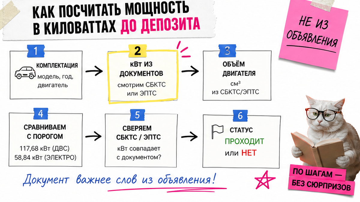Схема: как посчитать мощность в кВт по документам до депозита
