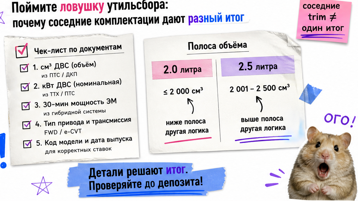 Чеклист ловушки утильсбора: соседние комплектации Camry дают разный итог